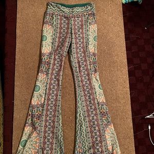 Wolven Threads Mandala print flare pants